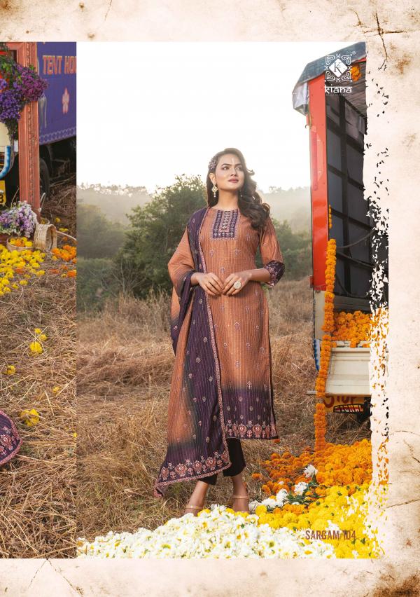 Kiana Sargam Fancy Kurti With Bottom Dupatta Collection